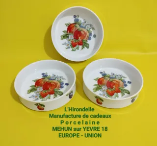 L'Hirondelle Porcelana Frutas Set 3 Cuencos
