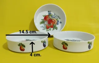 L'Hirondelle Porcelana Frutas Set 3 Cuencos