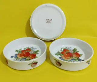 L'Hirondelle Porcelana Frutas Set 3 Cuencos