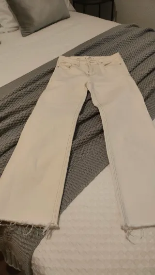 Pantalón Mango Beige Talla M/38