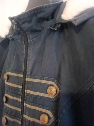 Chaqueta militar azul