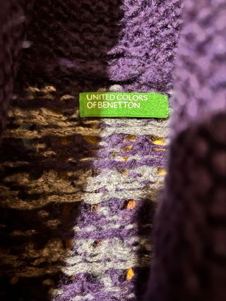 Maglione Benetton Viola Bianco Taglia S