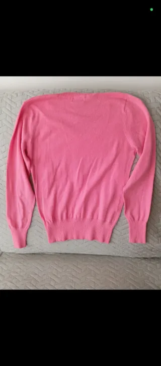 Jersey rosa manga larga cuello redondo