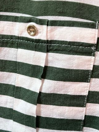 Camisa Zara Rayas Verde y Blanco