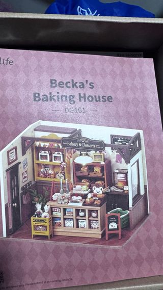 Casa de muñecas panadería miniatura