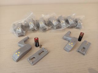 9 luces LED bisagra armario automáticas