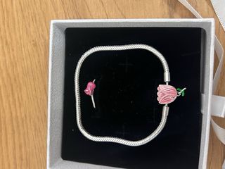 Set gioielli argento 925 con tulipani