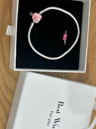 Set gioielli argento 925 con tulipani