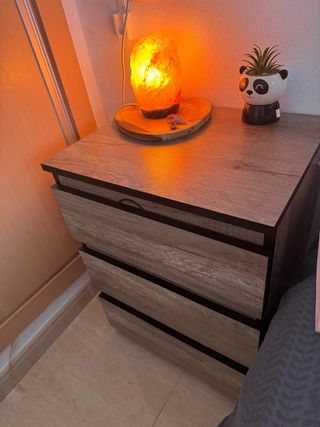 Mesita de noche pack madera