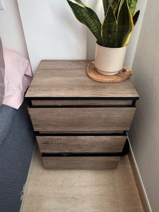 Mesita de noche pack madera