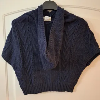 Maglioncino bambina mezze maniche blu