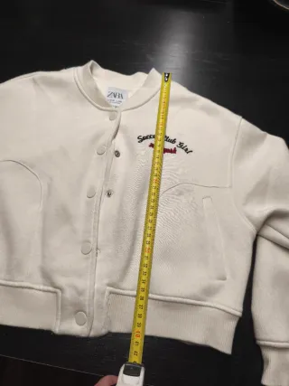 Chaqueta bomber Zara niña blanca
