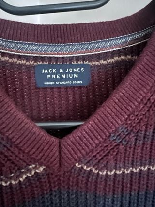 Jersey Jack & Jones Rayas Marrón y Gris