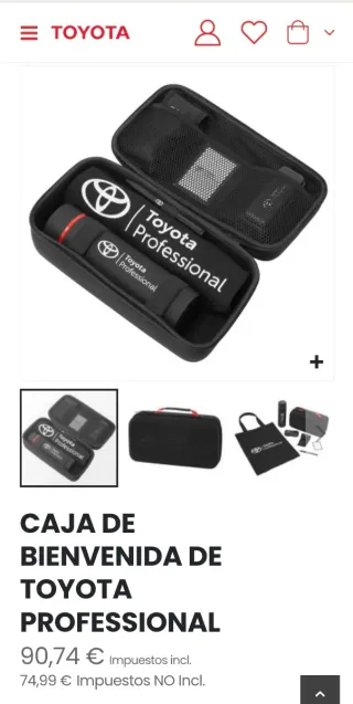 Caja de bienvenida Toyota Professional