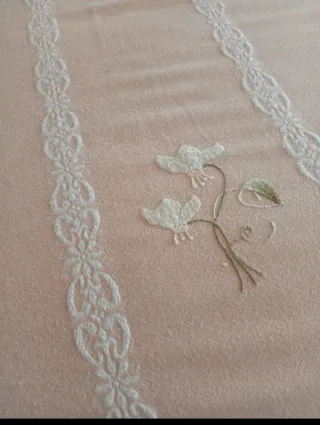 Copriletto in cotone colore albicocca