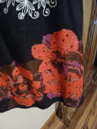 Vestido Desigual Negro y Rojo