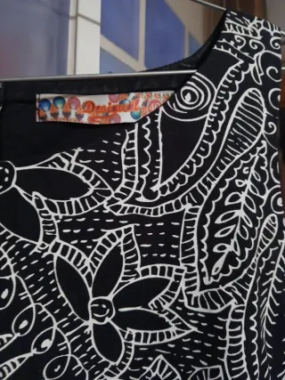 Vestido Desigual Negro y Rojo