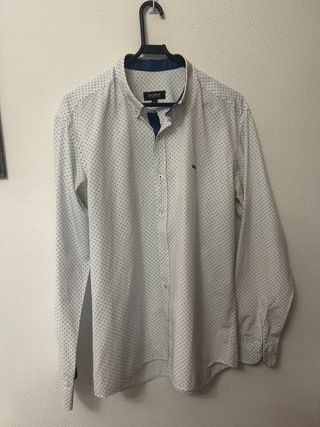 Camisa Boss Blanca y Azul