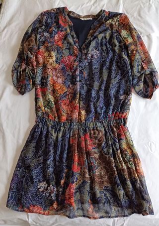 Vestido gasa estampado floral