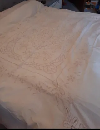 Copriletto Siciliano Sfilato in cotone