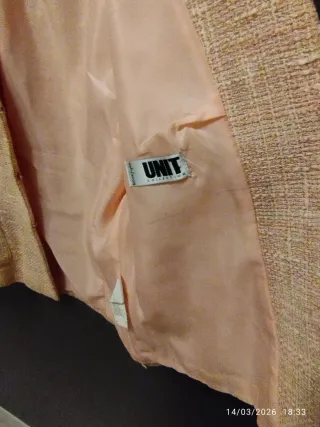 Traje estilo CHANNEL chaqueta minifalda rosa UNIT