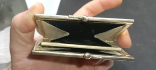 Portamonete Vintage Coccodrillo Bianco beige