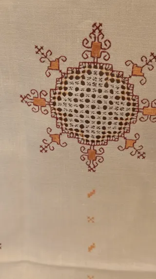 Mantel de lino con 6 servilletas