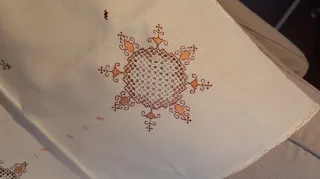 Mantel de lino con 6 servilletas