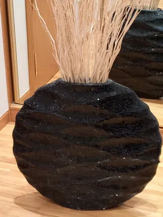 Jarrón Decorativo Negro Grande