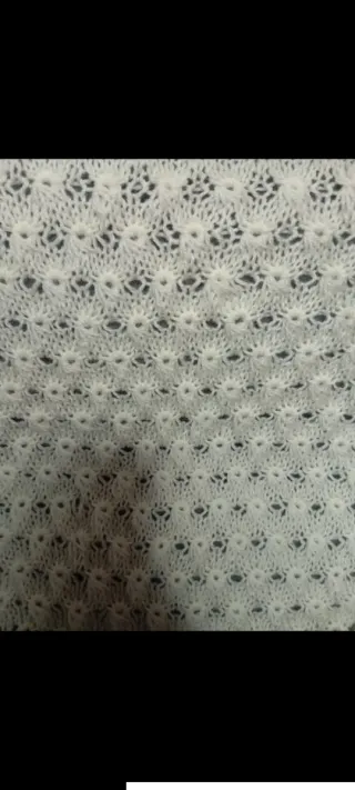 Capa fallera o chal blanco crudo con flecos