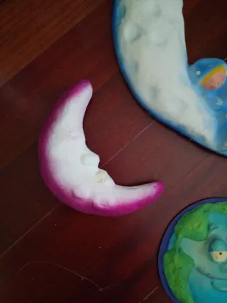 Decoración infantil luna, estrellas y tierra