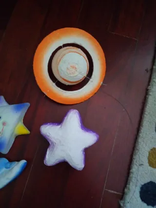 Decoración infantil luna, estrellas y tierra