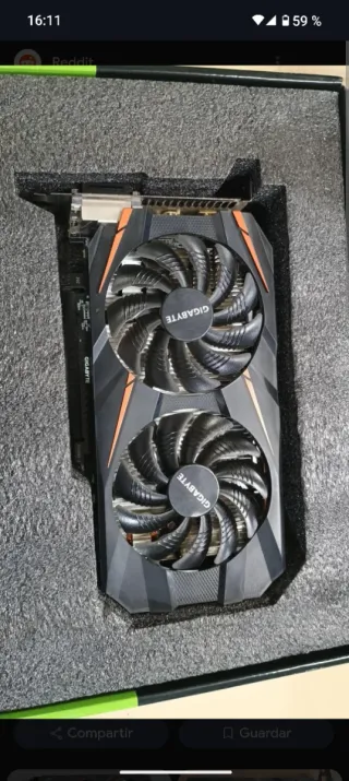 Tarjeta Gráfica Gigabyte GTX 1060 6GB