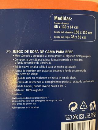 Juego Ropa Cama Bebé Lupilu Llamas Algodón Orgánic