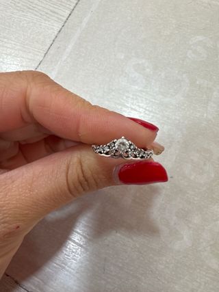 Anillo Pandora Tiara Plata y Circonitas