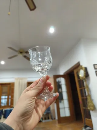 Juego de copas de cristal