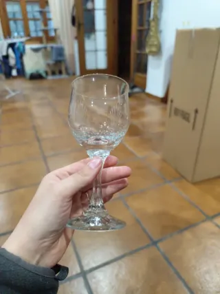 Juego de copas de cristal