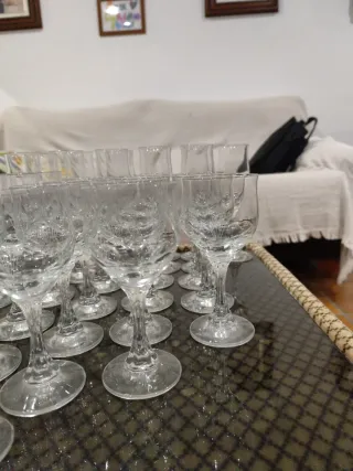 Juego de copas de cristal