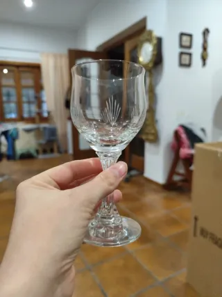 Juego de copas de cristal