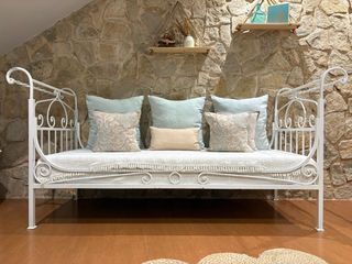 Diván de forja maciza blanco