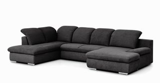 Sofá rinconera Conforama Isona gris