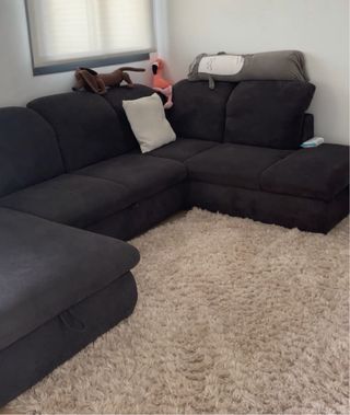 Sofá rinconera Conforama Isona gris