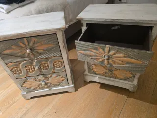 Juego 2 Mesas de Noche Madera