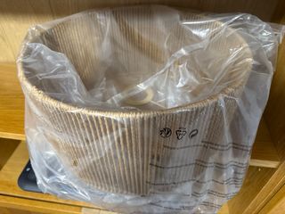 Lámpara techo Chiyo papel trenzado