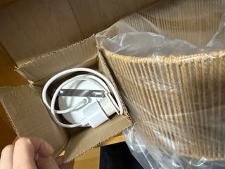 Lámpara techo Chiyo papel trenzado