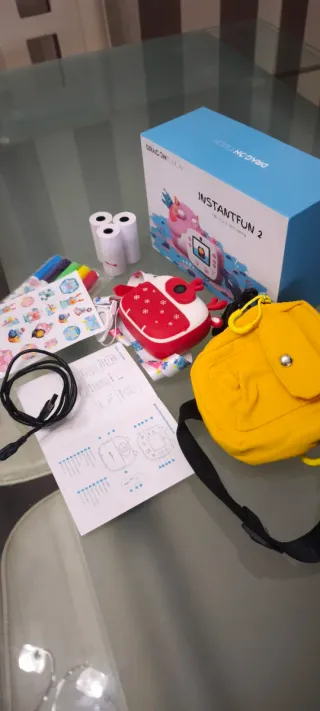 Cámara Infantil Dragon Touch Roja y Blanca