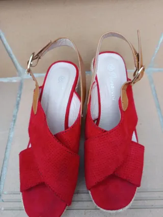 Sandalias cuña verano mujer talla 37