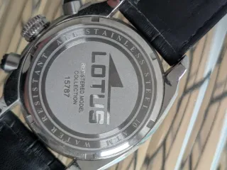 Reloj Lotus Cronógrafo Correa Piel Negra