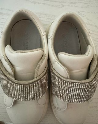 Scarpe bambina bianche con strass n 28
