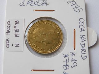 Tres 1 Peseta 1975 CECA chilena, Inglesa, española